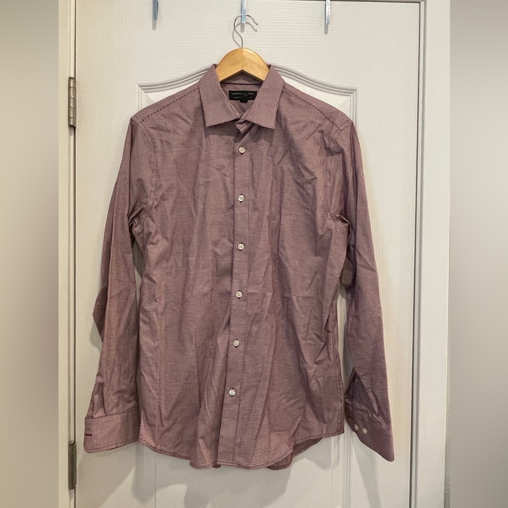 Banana Republic 
Tailored slim fit button down shirt (burgundy)
